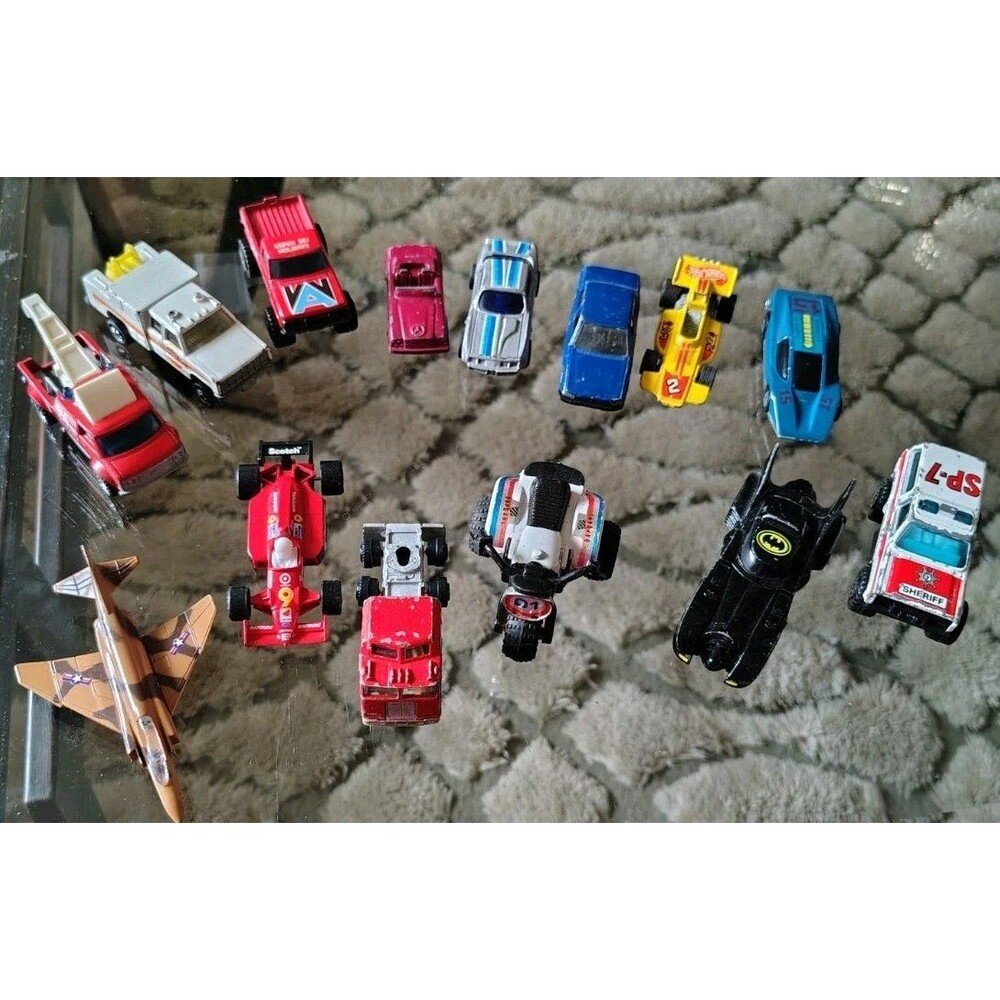 Lot Of 13 Toy Cars 1 Plane 70's 80's Assorted DieCast